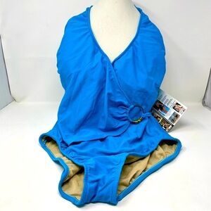 NWOT vintage Carol Wior Slimsuit one piece bathing suit size 14
